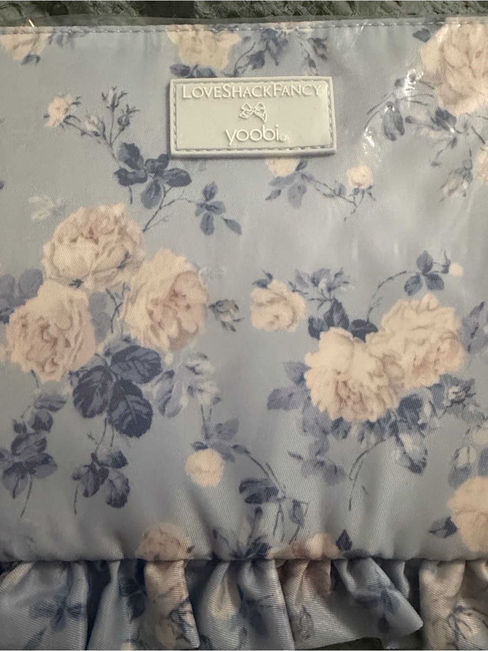 LoveShackFancy Everblooming Rosettes Ruffle Accessory Pouch - Picture 3 of 3